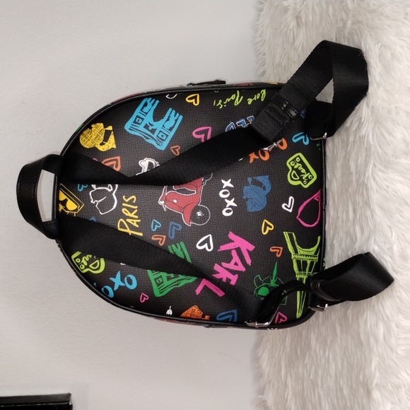 Karl Lagerfeld Black Neon Nights Backpack - Picture 4 of 9